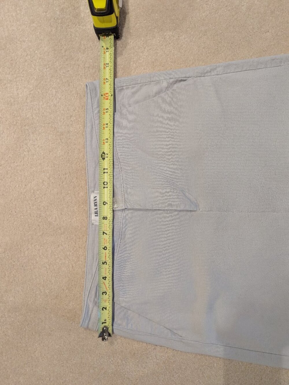 Lila Ryan Andi Linen Blend Wide Leg Crop Pants - Light Grey Size 12 - Picture 5 of 7